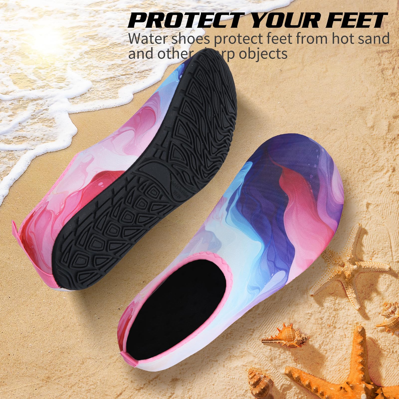 WateLves Scarpe da Scoglio Scarpette Donna Uomo Asciugatura Rapida Super Leggere Antiscivolo per Spiaggia e Snorkeling Unisex