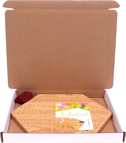 Miniatura 8 de Juego de mesa Aggravation (Wahoo), con tablero de madera maciza de roble, doble cara, 16" de ancho