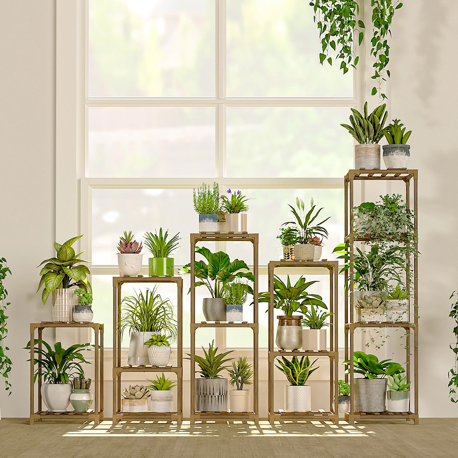 Porte-pot de fleurs multiniveau pour organiser vos plantes de salon et balcon