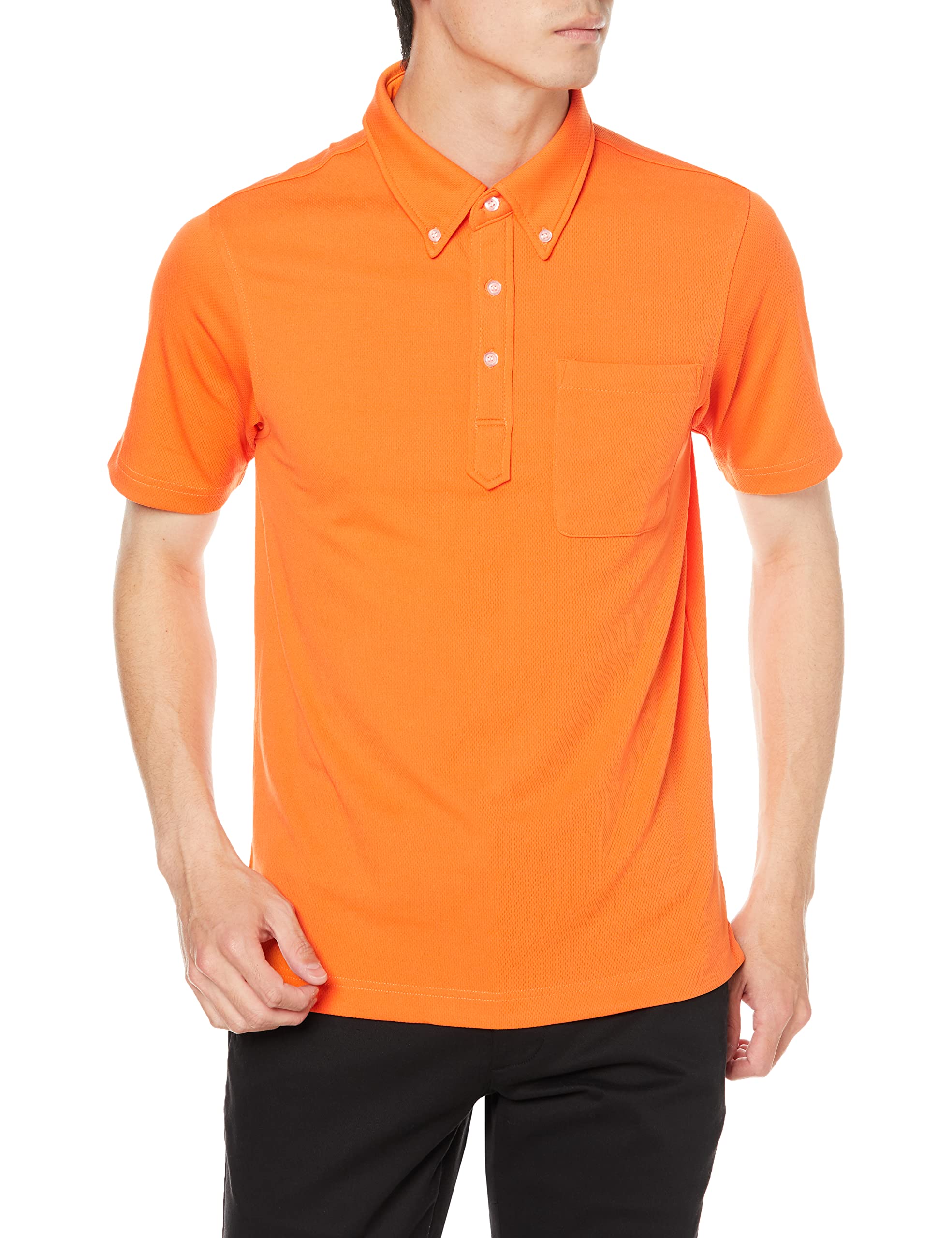 新品CASTELBAJAC SPORT 半袖ボタンダウンシャツ　オレンジサイズ1 新品CASTELBAJAC SPORT 半袖ボタンダウンシャツ オレンジサイズ1