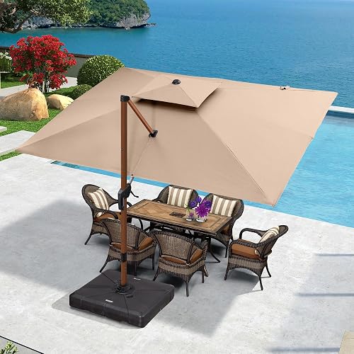 PURPLE LEAF 9' X 12' Double Top Deluxe Wood Pattern