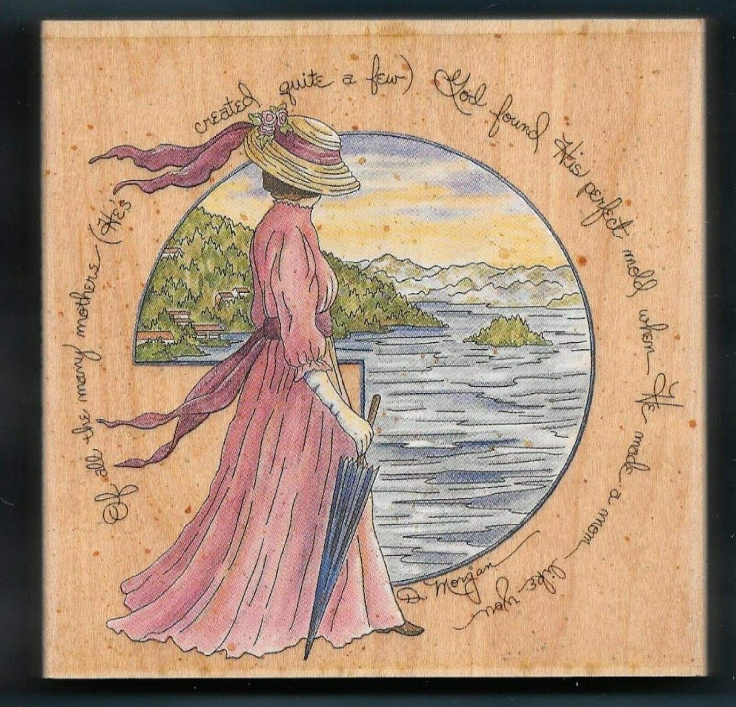 Rubber Stamps Victorian Beach Sea Life Inspire Word Stamp Happen 80148 Ocean Stamp for Teaching Card Making, DIY Crafts, Scrapbooking