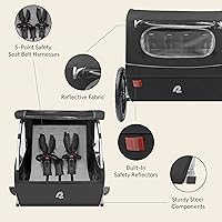 Vista 4 de Retrospec Rover - Remolque para bicicleta para niños, individual y doble pasajero, plegable