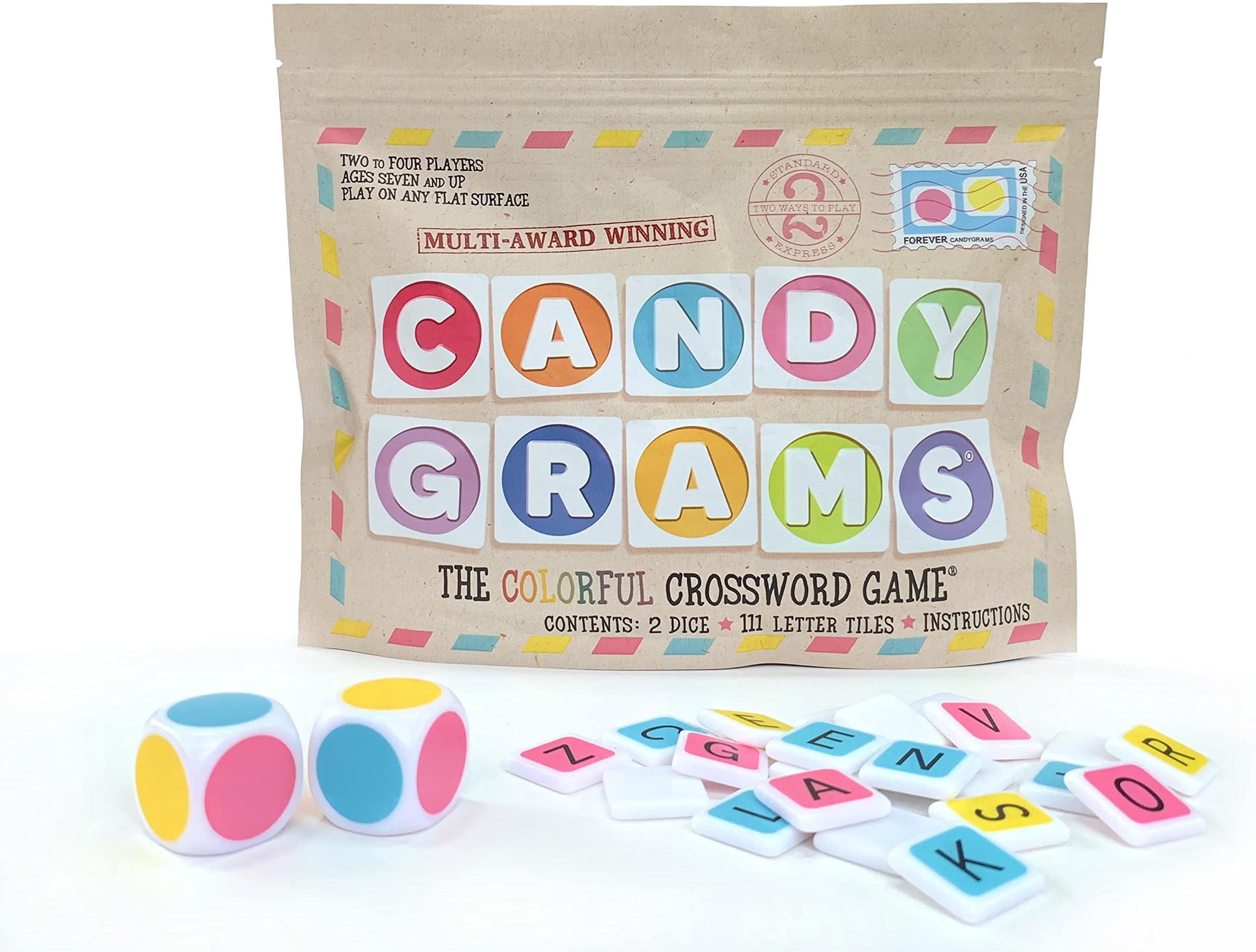 CANDYGRAMS: The Colorful Crossword Game | Portable and Easy to Play | No board or point counting | Fun and Fast Paced Game