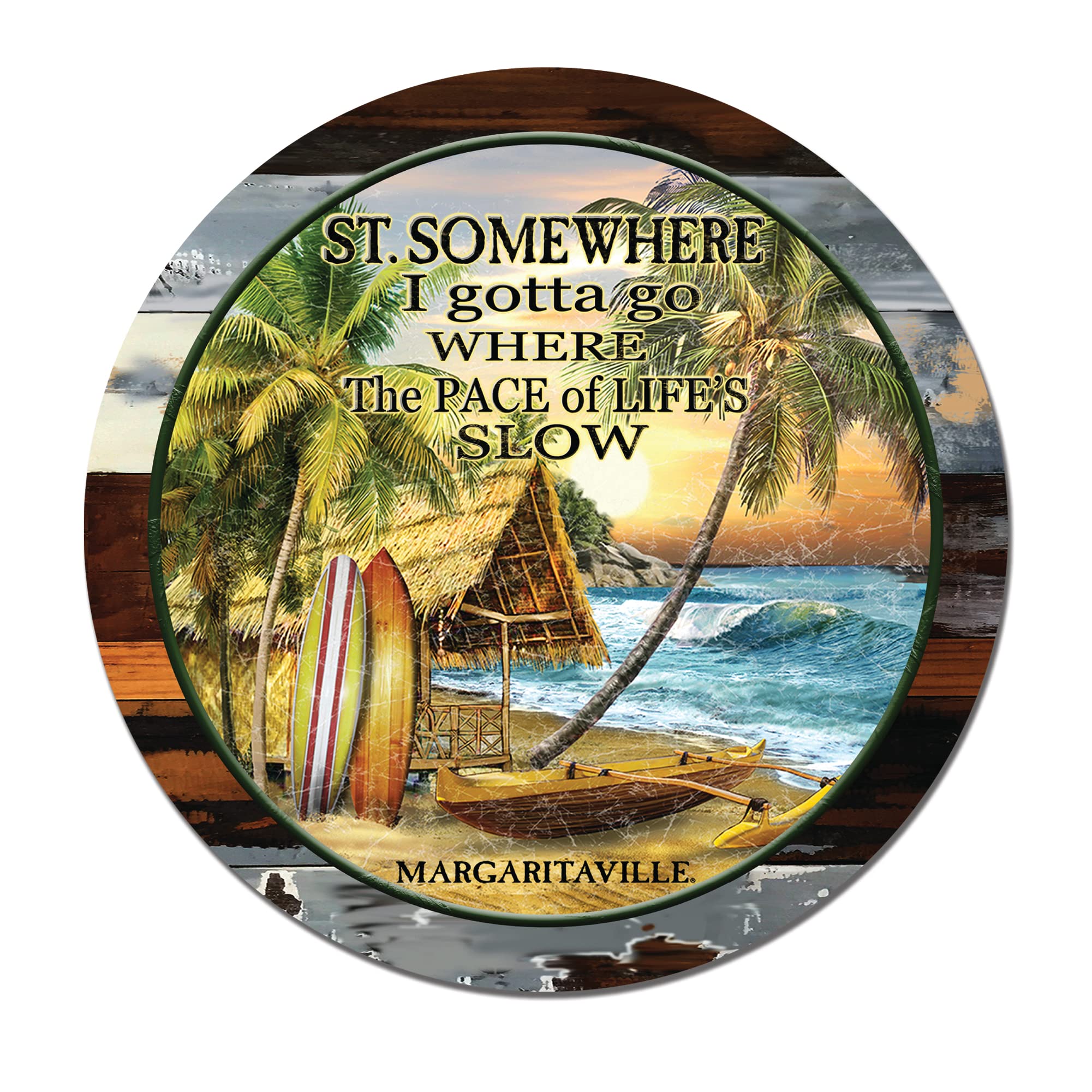 Fanion Margaritaville St. Somewhere Rico Industries en feutre souple pour salon