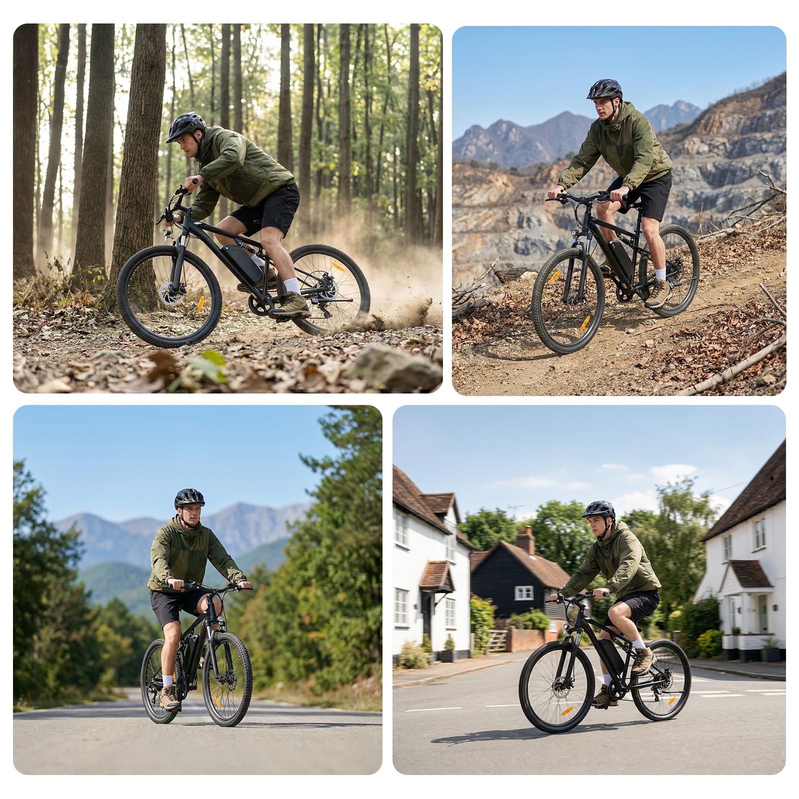 Touroll U2 Pro/U3 Pro Vélo Électrique Homme 29", VTT électrique avec Batterie Amovible 48V 15Ah, Autonomie 150KM, 70Nm, Freins à Disque Hydrauliques, Vélo électrique Tout-Terrain