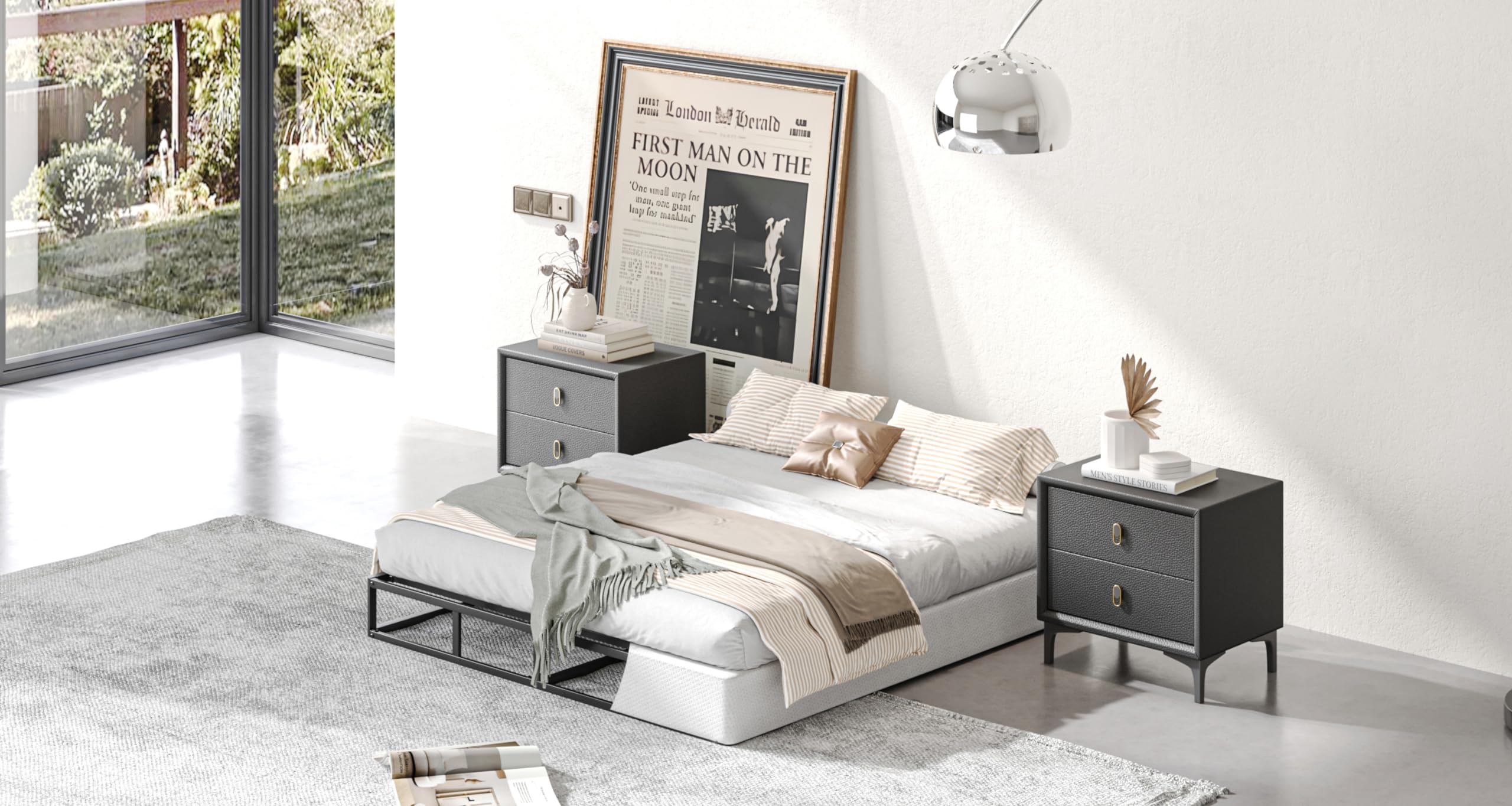 Full-Size-Box-SpringFull Box Spring 7 inch,Easy Assembly Box Spring Full, Metal Sturdy Heavy Duty Structure with Fabric Cover,Mattress Foundation,3500lbs Max Weight Capacity