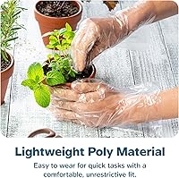 Vista 6 de GUSTO Disposable Poly Gloves for Food Prep, Cooking & Food Service – Clear Plastic, Latex & Powder Free, One