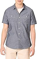 Vista 1 de Tienda Essentials - Camisa de popelina de manga corta de ajuste regular para hombre