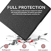 Vista 5 de Miimall Funda compatible con Kindle Scribe 2022, piel sintética de alta calidad, con función de encendido/apagado automático y múltiples ángulos