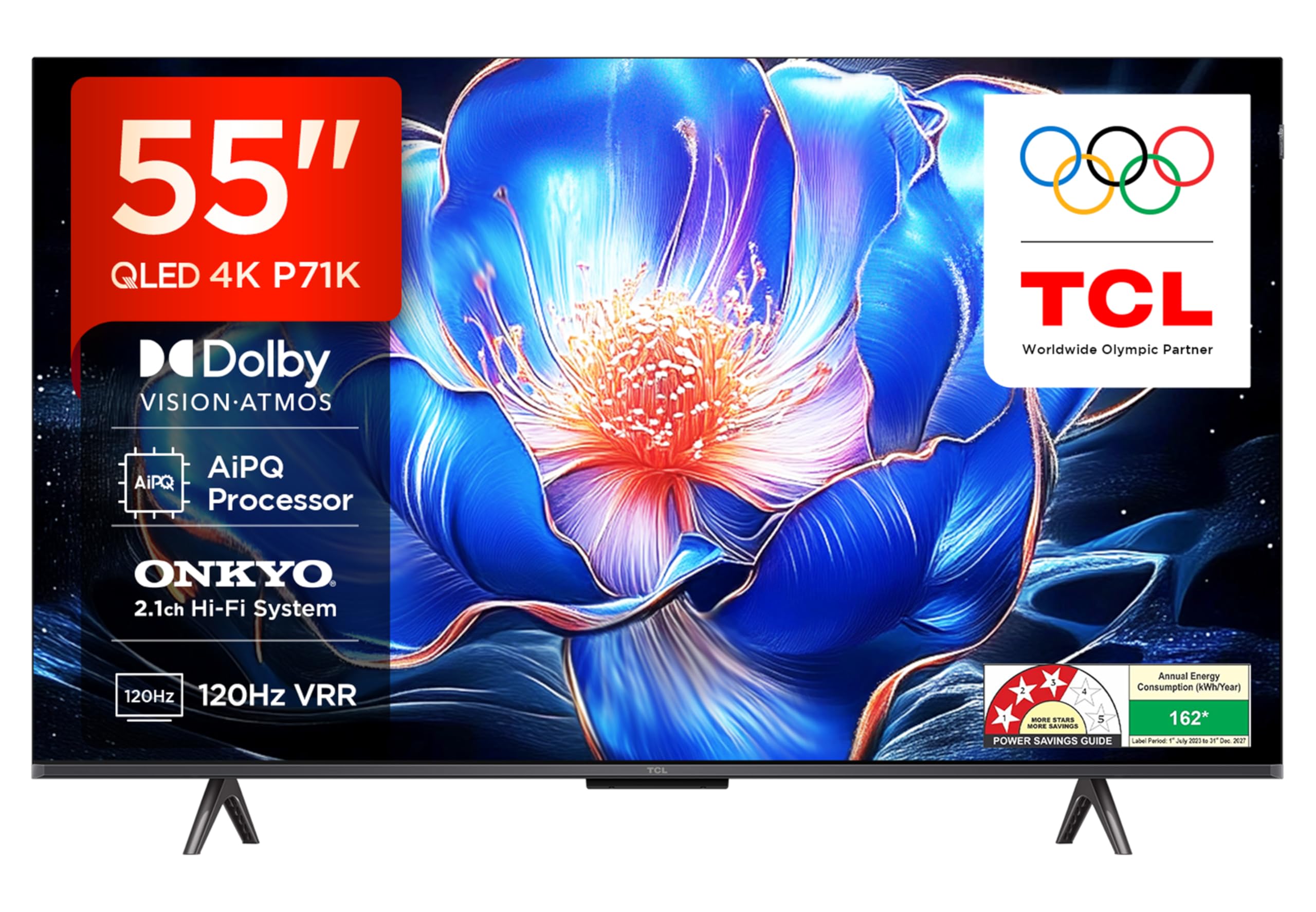 TCL 139 cm (55 inches) 4K Ultra HD Smart QLED Google TV 55P71K
