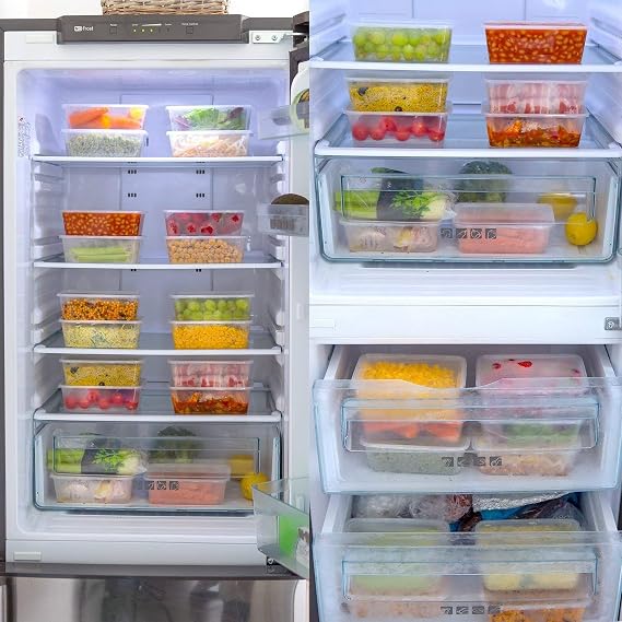 We Can Source It Ltd - 50 x 500ml Plastic Microwave & Freezer Safe Food Containers with Lids - BPA-Free, Reusable, Takeaway Meal Prep Containers - Catering Grade Food Storage Boxes for Home & Business