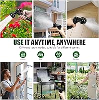 Vista 7 de Garden Hose 50 FT, Stainless Steel Heavy Duty Water Hose With 10 Function Nozzles, Flexible No-Kink, Pet-Proof, Puncture-Proof Rust-Proof for Yard