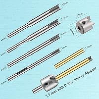Vista 3 de 7 Piece Pencil Trimmer Kit Pencil Trimmer System Milling Cutter Set 7mm 8mm 3/8 Inch 10mm Cutter Shaft, Cutting Head Socket Adapter Hex Wrench for