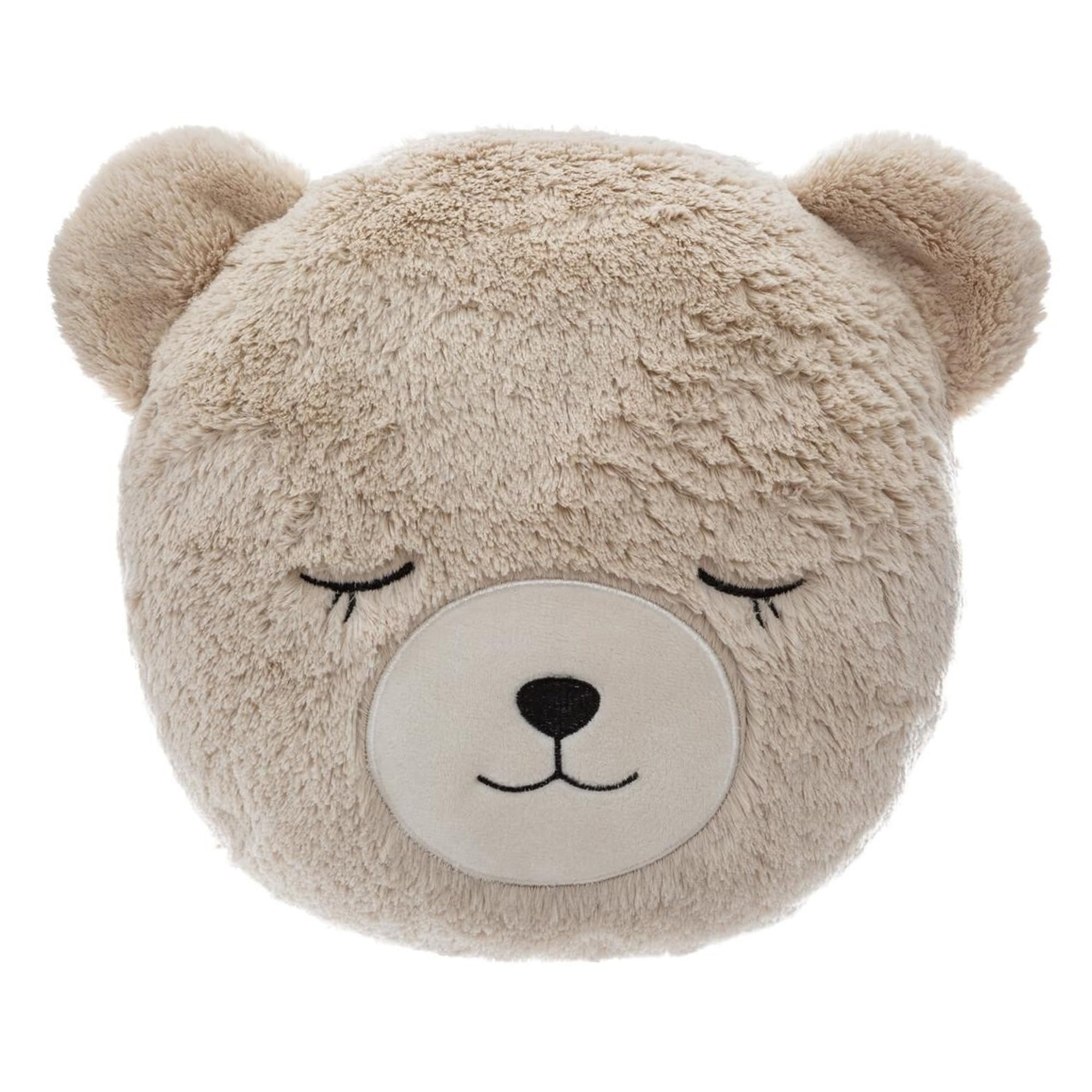 Coussin rond en fourrure d'ours Well Home aux finitions haut de gamme