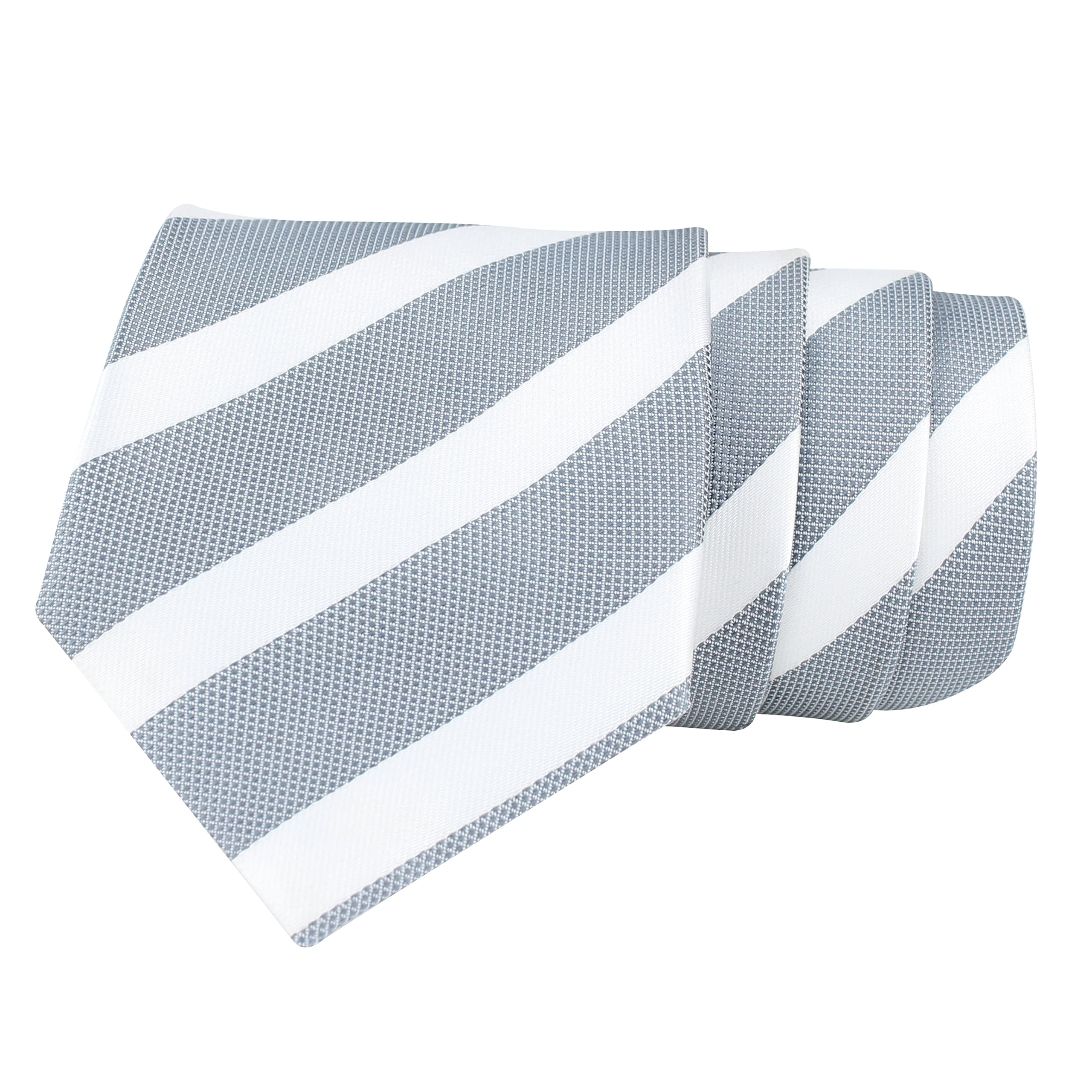 kovove Kavove The Greywind Striped Grey Necktie For Men-picture-0