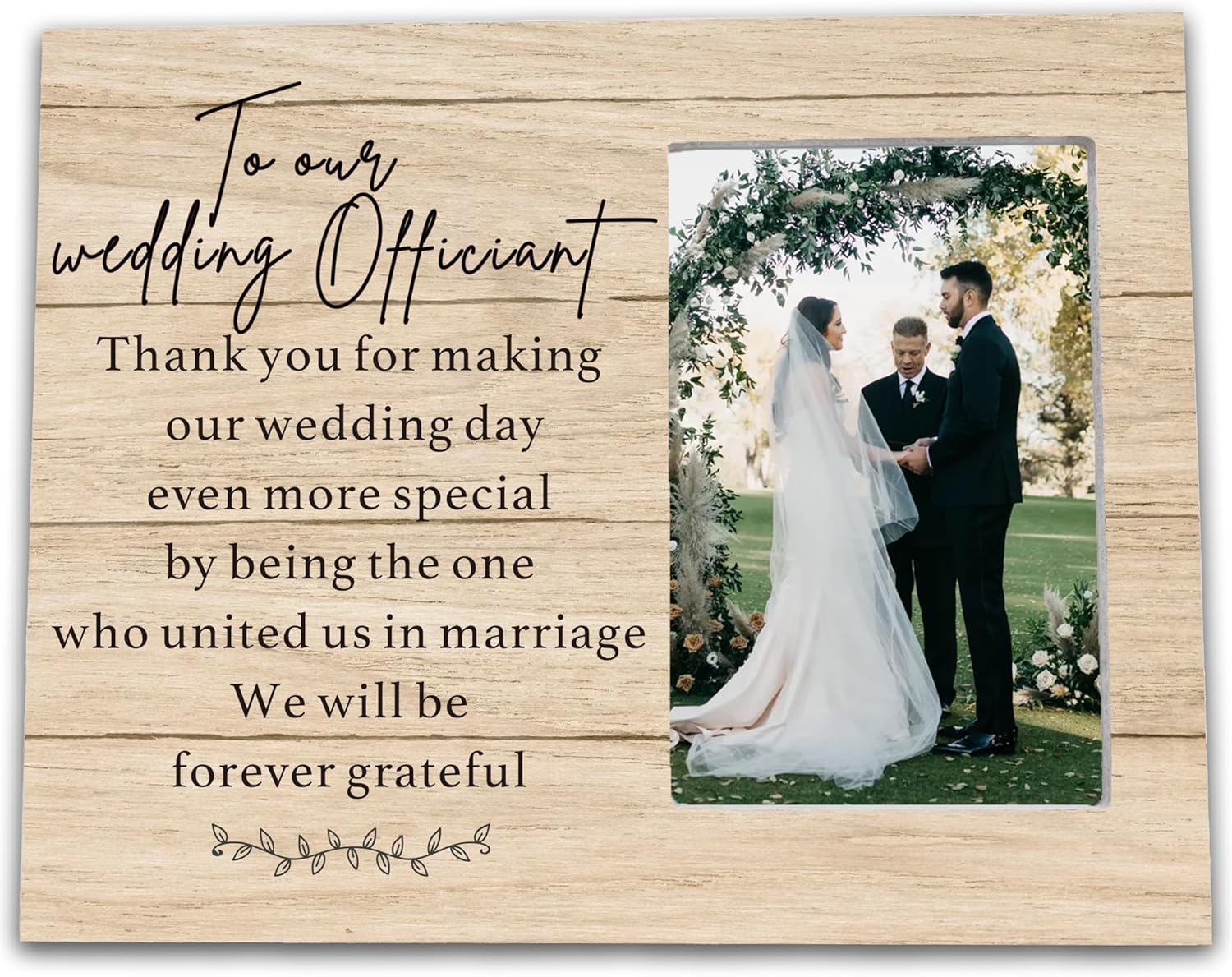 Wedding Officiant Frame - Thank You Gift for Making Our Wedding Day Special