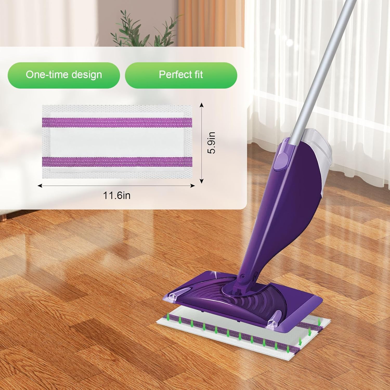 84 Pack for Swiffer Wet Jet Pads Compatible with Swiffer Wet Jet Mop, for Swiffer Wet Pads Refill, for Floor Cleaning, Unscented