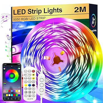 100FT Color Changing LED Strip Lights With Bluetooth And Remote - Music Sync, Perfect For Bedroom, Home Party And Decoration