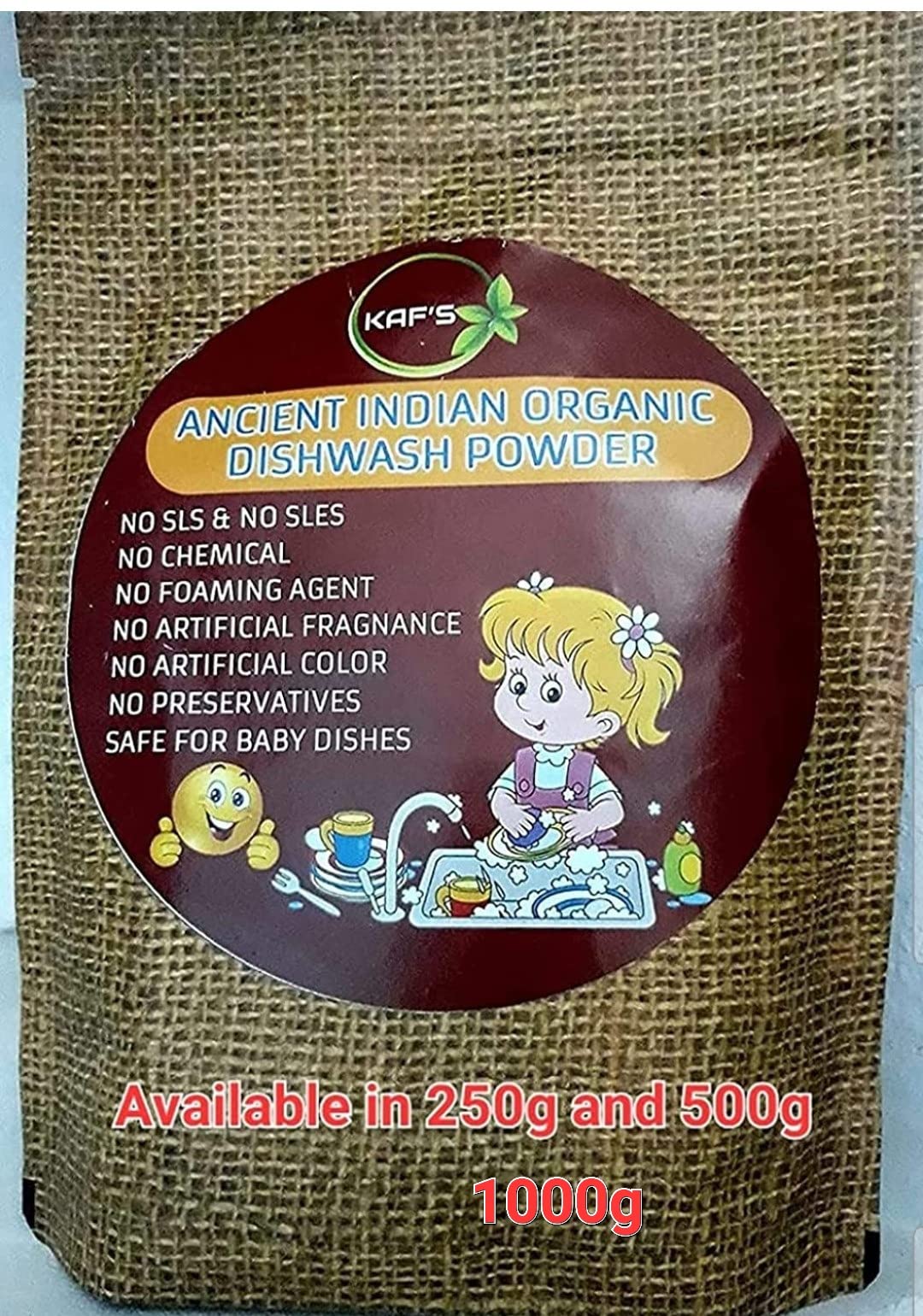 KAFOrganic Dish Wash Powder, 500g