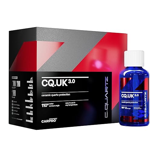 CARPRO CQUARTZ UK 3.0_30ml Kit - Ceramic Coating Finish, Quartz Based Nanotechnology, Bonds to Paint, Glass, Metal and Plastic