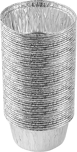 PLASTICPRO Sartenes redondos de aluminio desechables de 8 pulgadas aptas para congelador profundo y horno para hornear cocinar almacenar asar y