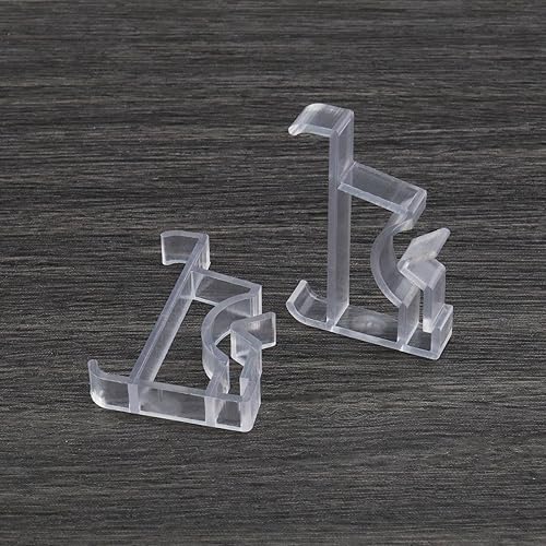 Miniatura 6 de SING F LTD 10 clips transparentes para cenefa, persianas de ventana, clip oculto, abrazaderas de cenefa de canal oculto, soporte de instalación,
