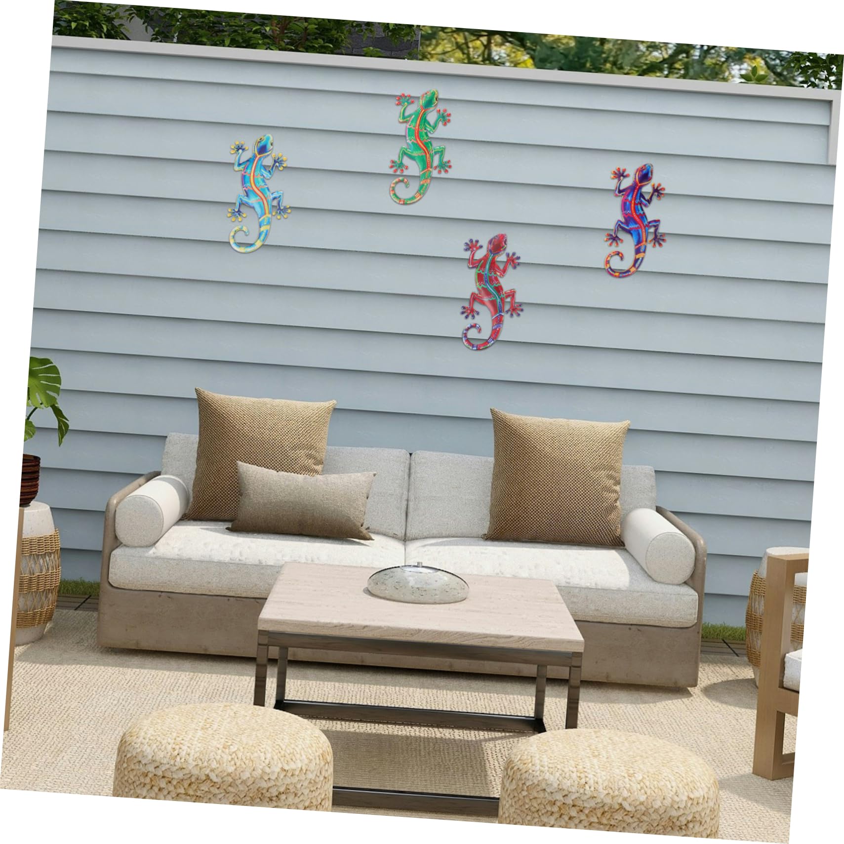 SUPVOX Decorazioni a Forma di Ornamenti da Tridimensionali a Mano Set 4 Pezzi in Ferro per Giardino e Recinzione, Interno ed Esterno