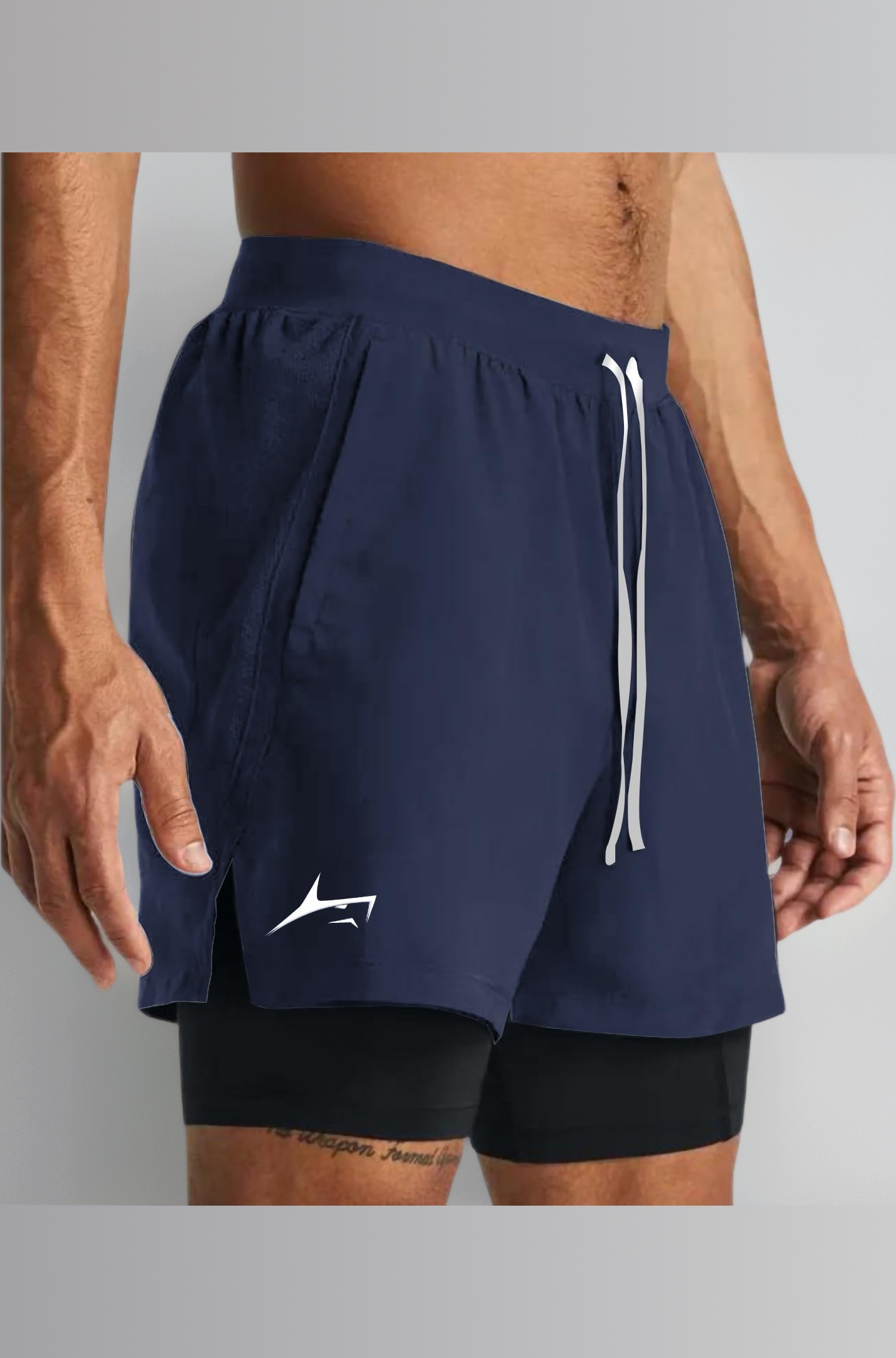 PROSHARX 2 in 1 Active Dual Shorts with Inner Tights Layer | Men's Double Layer Short for Running, Gym & Sports