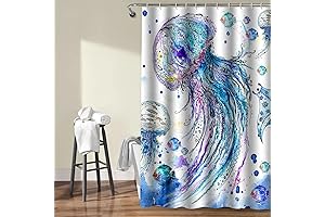 Mesmerizing Jellyfish Dance on Your Shower Curtain!