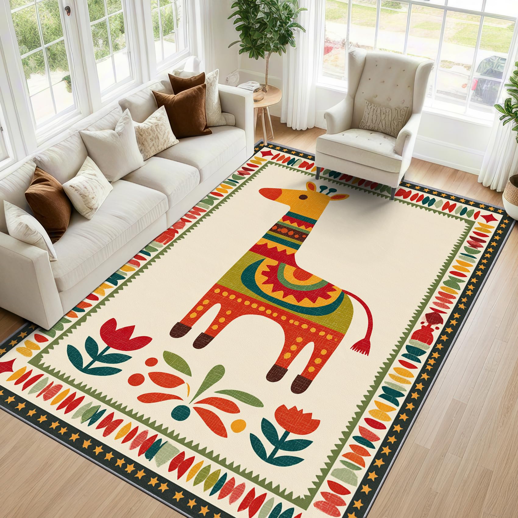 Mistela Giraffe Teppich 200x300 cm Bunt
