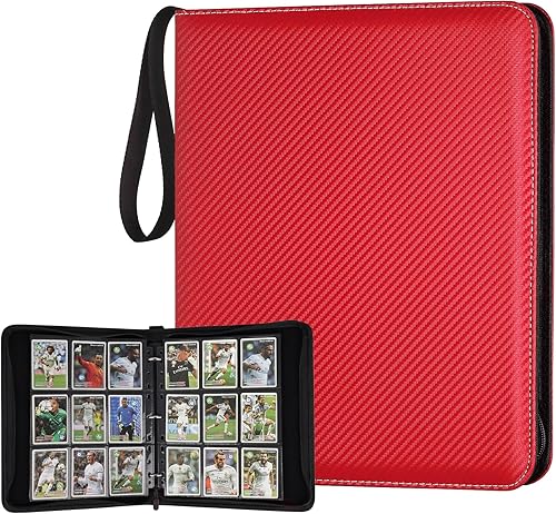 Carpeta para tarjetas de 9 bolsillos, carpeta de tarjetas coleccionables con cremallera premium, 720 carpetas de colección de tarjetas de