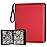 GERMUN 9 Pocket Card Binder, Premium Zip Trading Card Binder, 720 Double Sided Pocket PU Card Collection Binder, Collector Card Album, Card Folder for MTG, TCG, Sports Cards, Game Cards (Red)