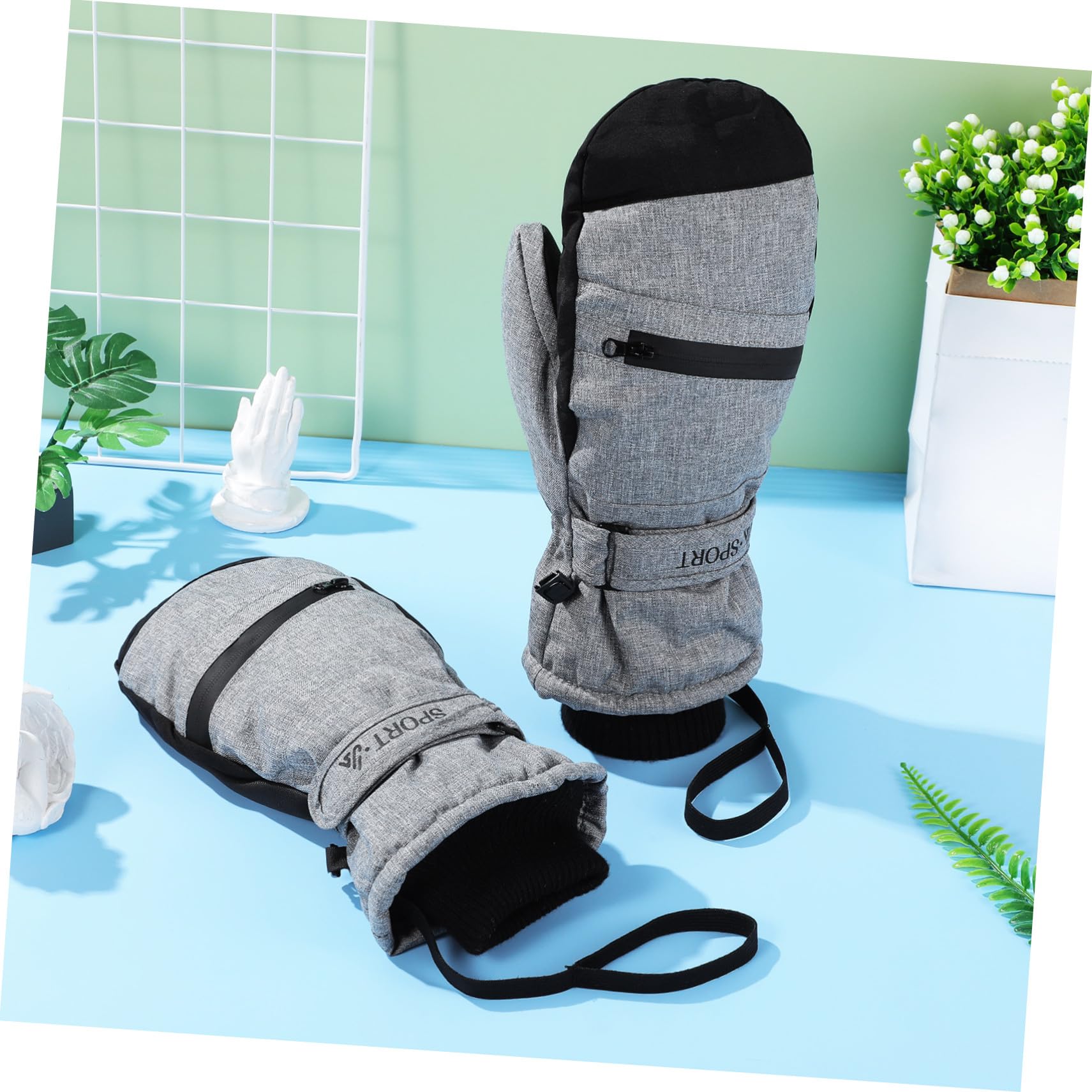 VICASKY Moufles de Ski D’Hiver XL, 1 Paire, Imperméables et Coupe-Vent
