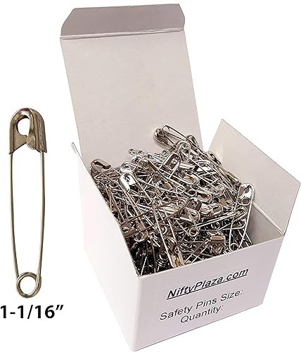 Pasadores de seguridad de 1-116 pulgadas, 1000 pines de seguridad plateados para ropa, pasadores de seguridad a granel, pasadores resistentes a la