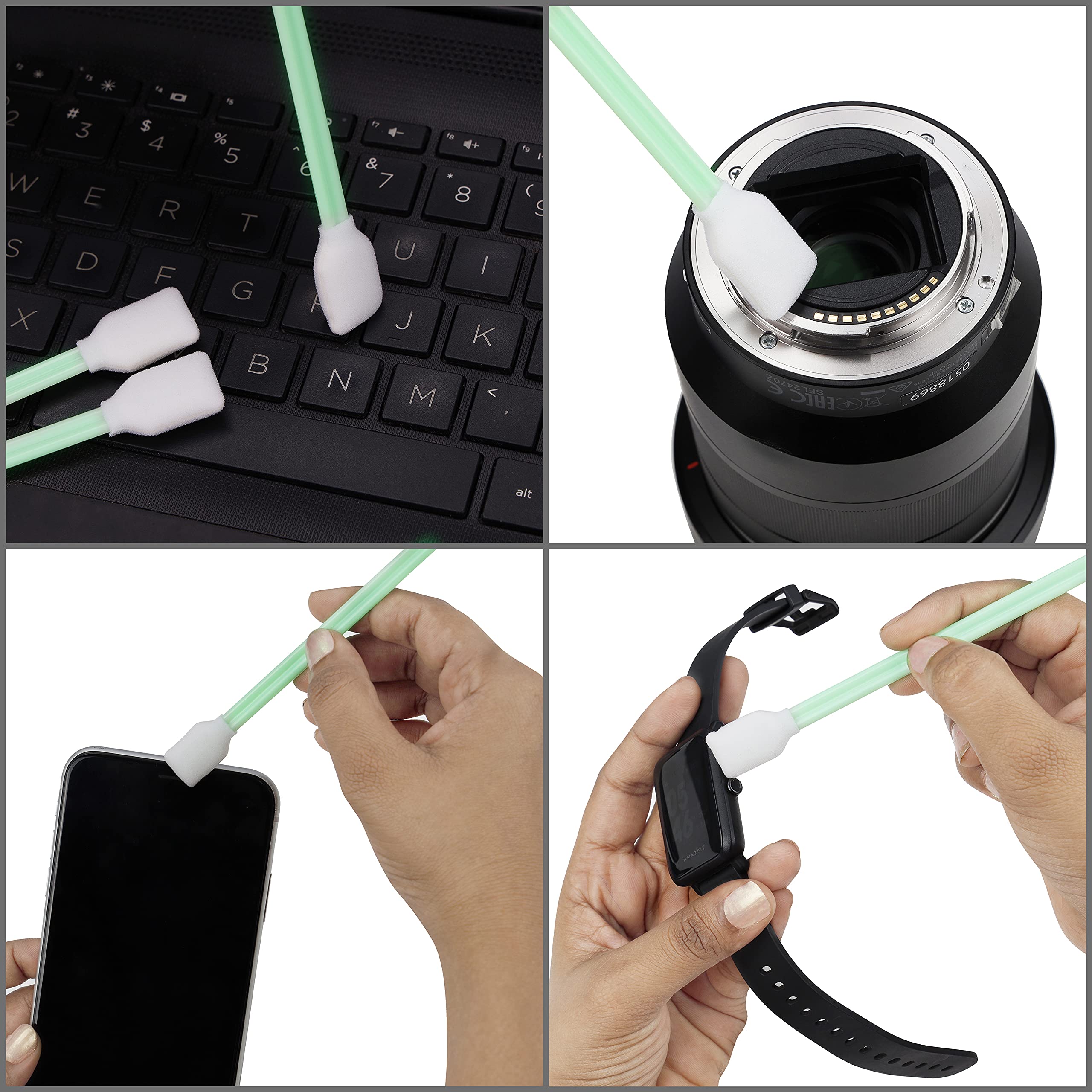 Wattestäbchen Set 200 Stück - Spitze Und Runde Reinigungsstäbchen Für Elektronik