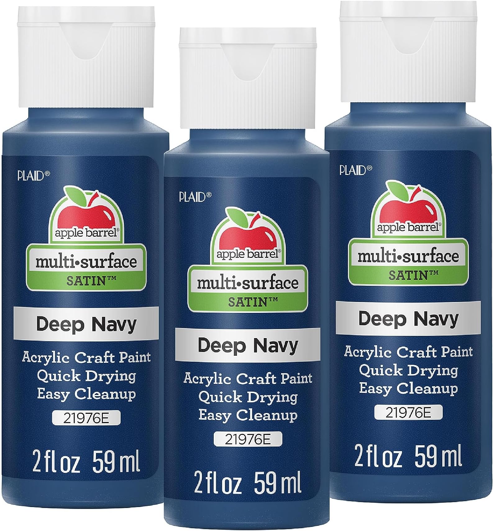 Multi Surface Acrylic Paint, 2 oz, Deep Navy 2 Fl Oz- (Pack of 3)