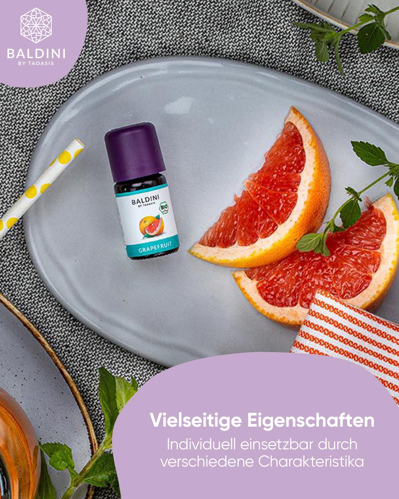Baldini Ätherische Öle Set 12x5ml - 100% Naturreine Ätherische Öle - Lebensmittelqualität - Vegan - für Speisen, Getränke & Aroma Diffuser - Geschenkset