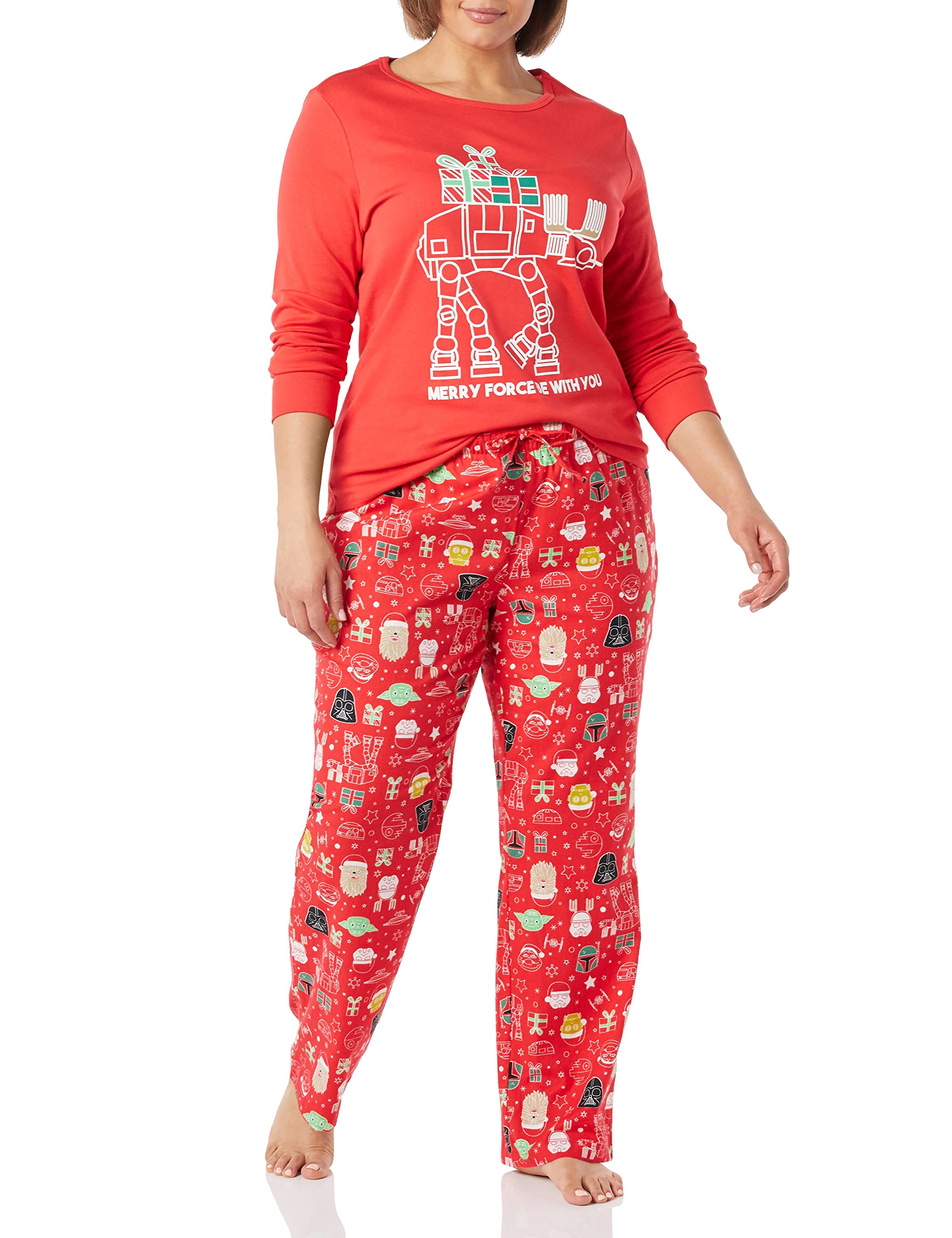 Amazon Essentials Disney | Marvel | Star Wars Set da Notte Pigiama in Flanella Donna