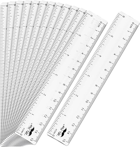 Miniatura 7 de Mr Pen- Ruler 6 inch Ruler Pack of 3 Clear Ruler Plastic Ruler Drafting Tools Rulers for Kids Measuring Tools Ruler Set Ruler inches and Centimeters