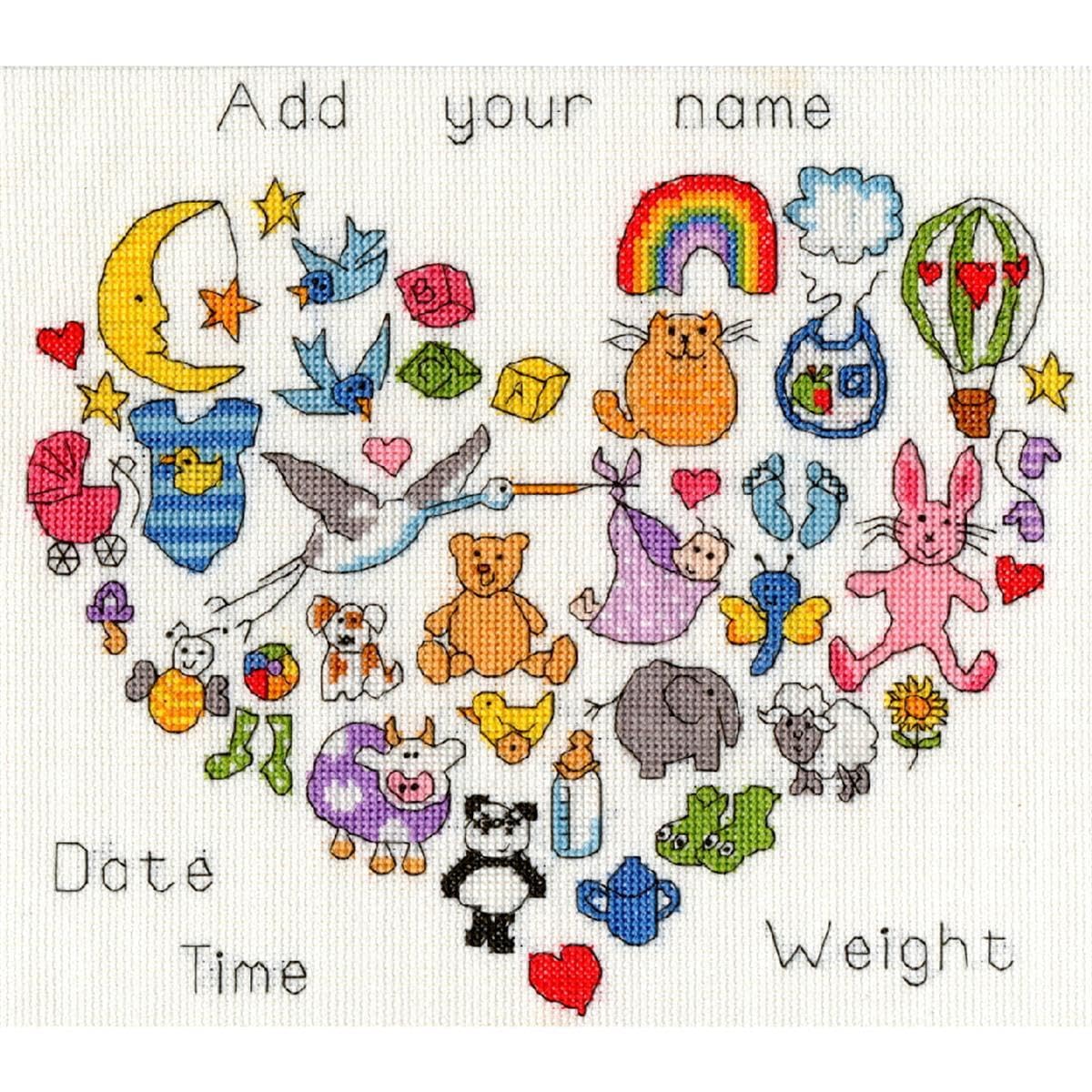 Bothy Threads Baby Heart Cross Stitch Kit