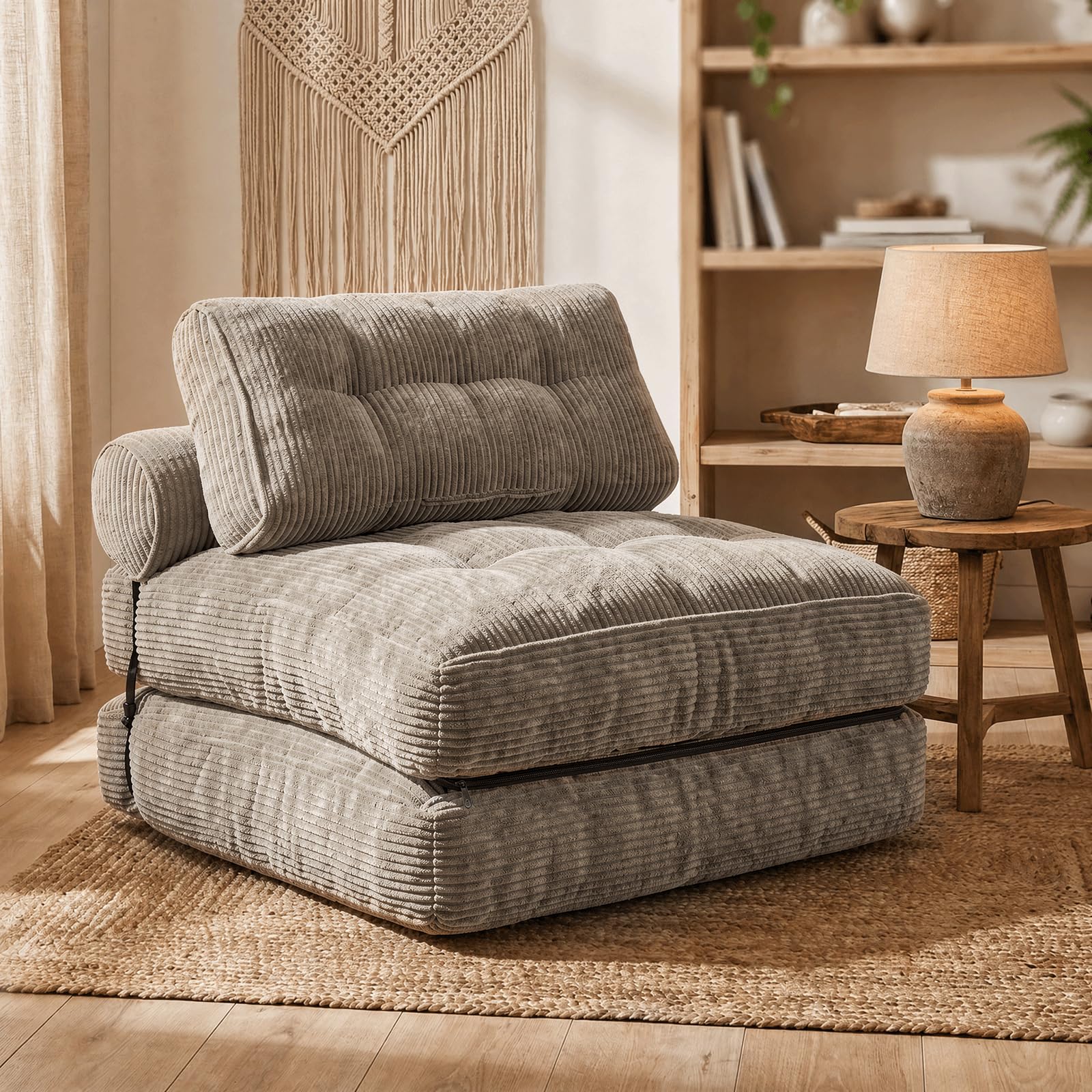 Fabulcozy Divano Letto Pieghevole 4 in 1 – Poltrona, Poltrona Convertibile, Divano Letto 1 Posto, Ideale per Piccolo Spazio, Soggiorno o Camera da Letto