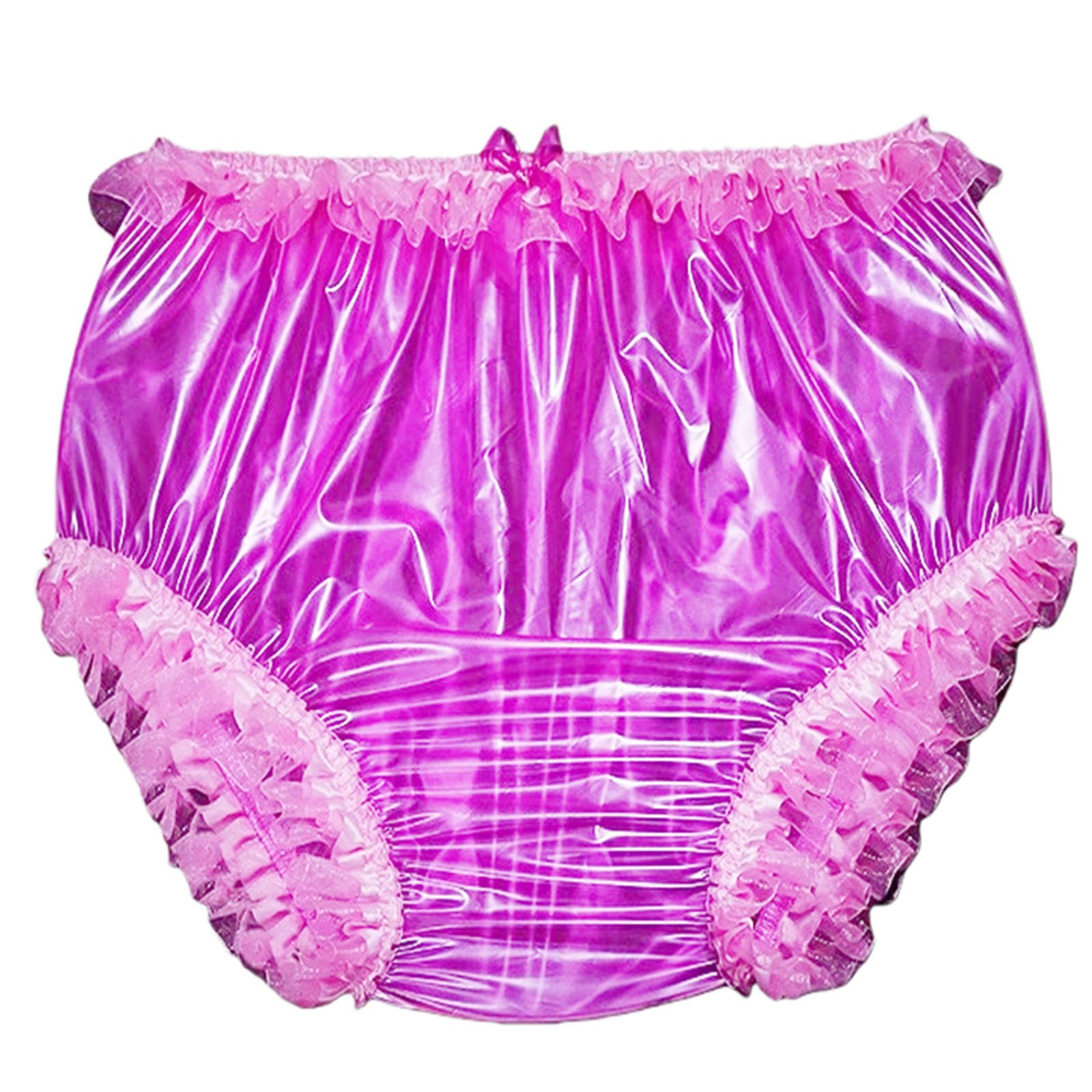 Inkontinenzunterwäsche, Windelüberhosen Für Erwachsene Mit Spitzenbesatz, Geräuschlos, Wasserdicht, Fleckenabweisend, Für Kostümpartys Und VerabredungenPink,2XL