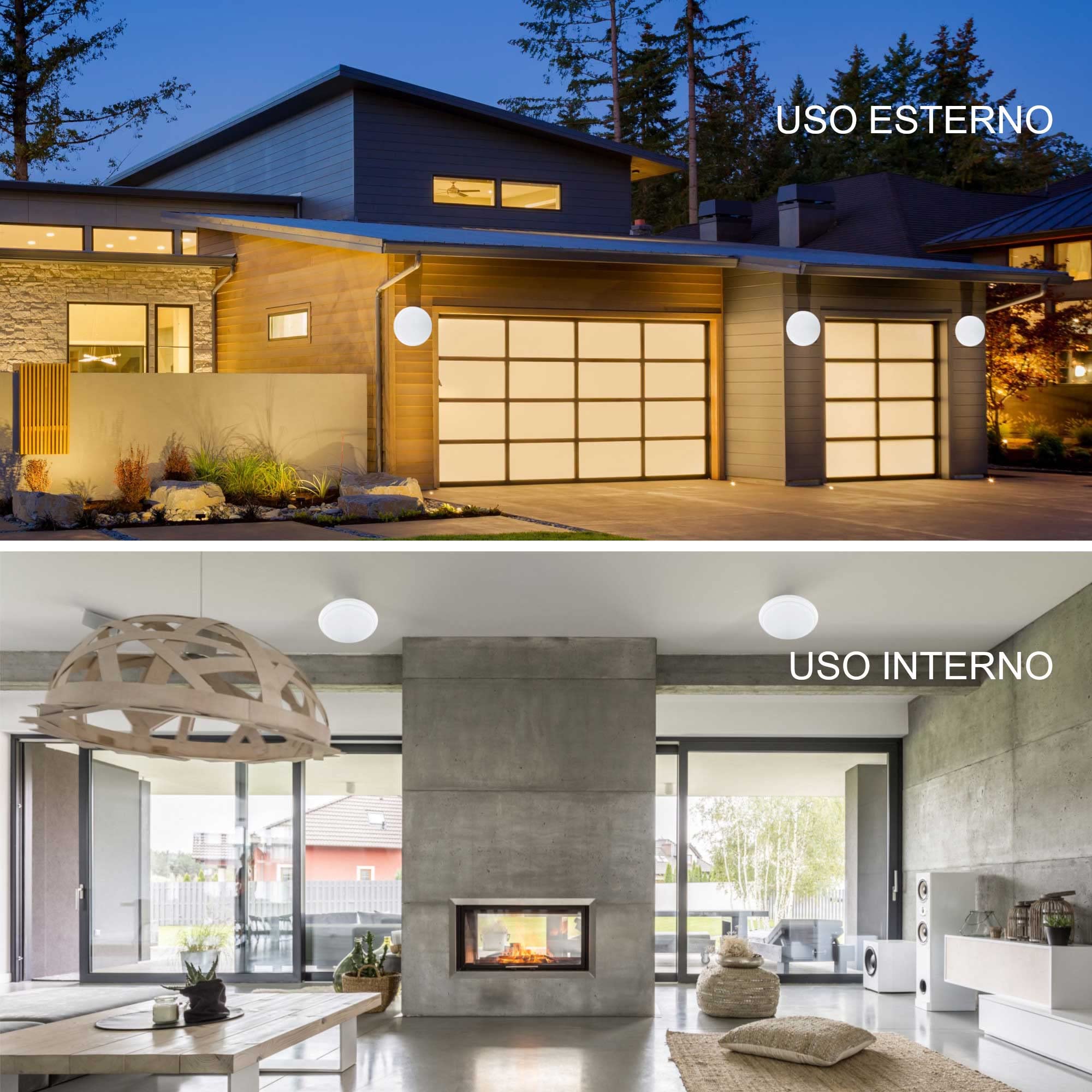 Plafoniera LED Da Esterno 15W IP54 - Luce Calda 3000K, Impermeabile Per Parete/Soffitto - Foto 9