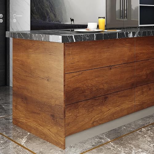 Miniatura 4 de YENHOME Papel tapiz extraíble de grano de madera rústica extraíble de 24 x 393 pulgadas, papel de contacto autoadhesivo para encimeras, armarios,