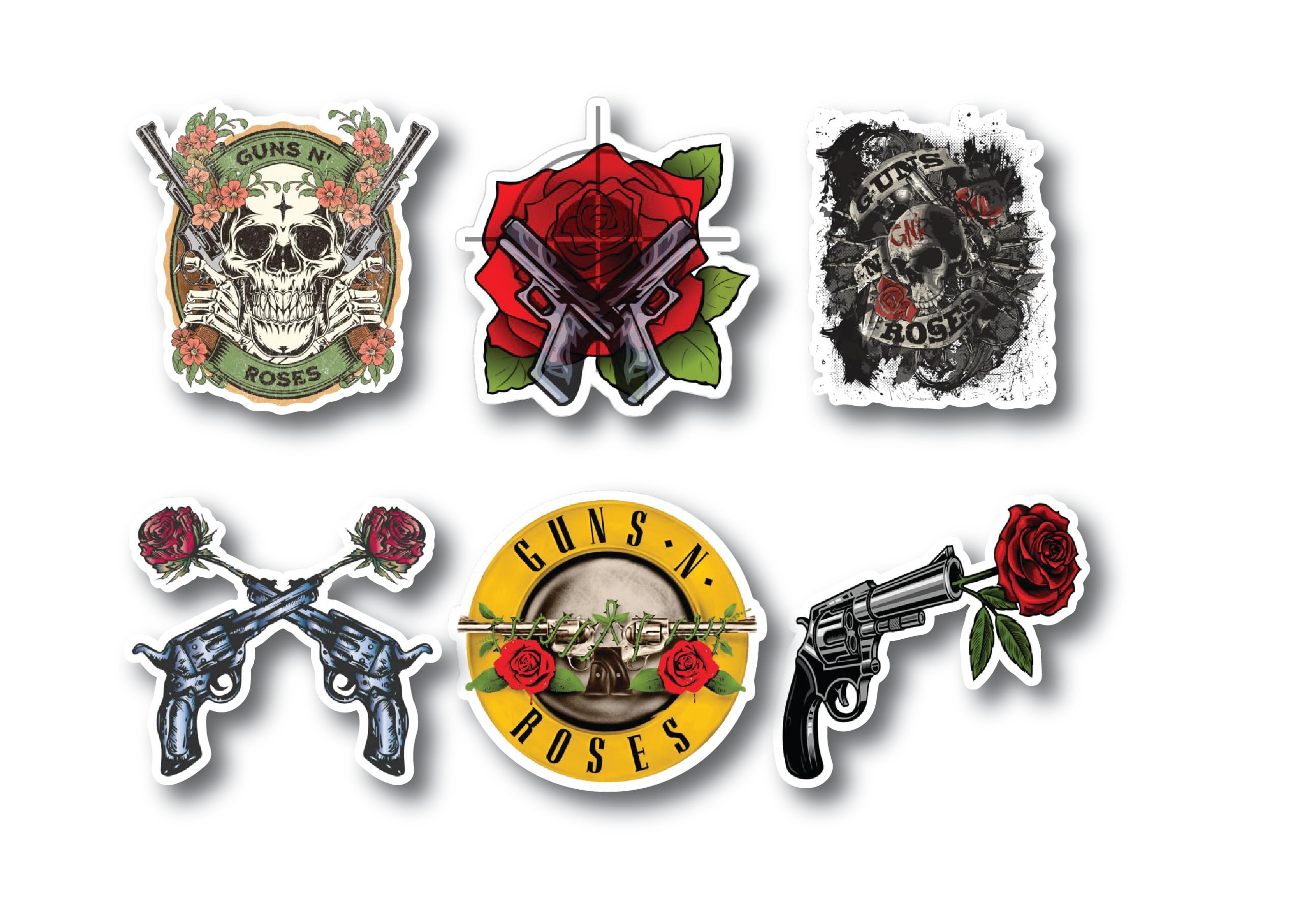 Amazon.com - ZeeWish Guns and Roses Vinyl Sticker Decals for Truck