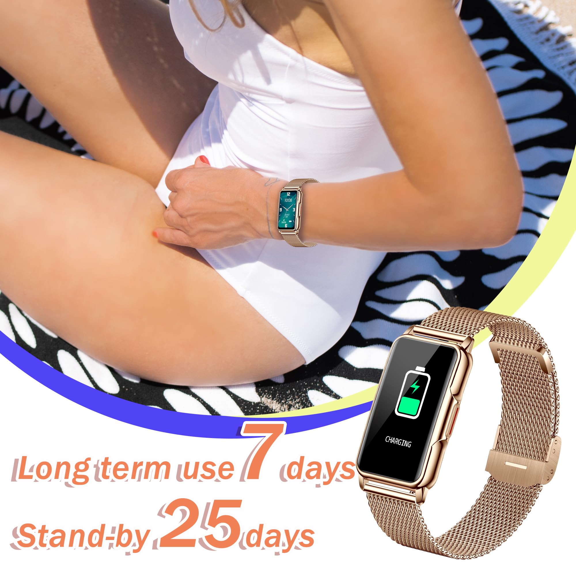 Reloj Inteligente Hombre Mujer, 126+Deportes Smartwatch HD de 1,47" con Notificaciones Bluetooth, Podómetro, Monitor de Sueño, Monitor de Frecuencia Cardíaca, SpO2, Impermeable IP68 para Android/iOS | Bluetooth, Presión Arterial, SpO2, Frecuencia Cardíaca