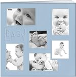 Pioneer Photo Albums 12 x 12-Inch Collage Frame Embossed "Travel" Sewn Leatherette Cover Memory Book, Brown