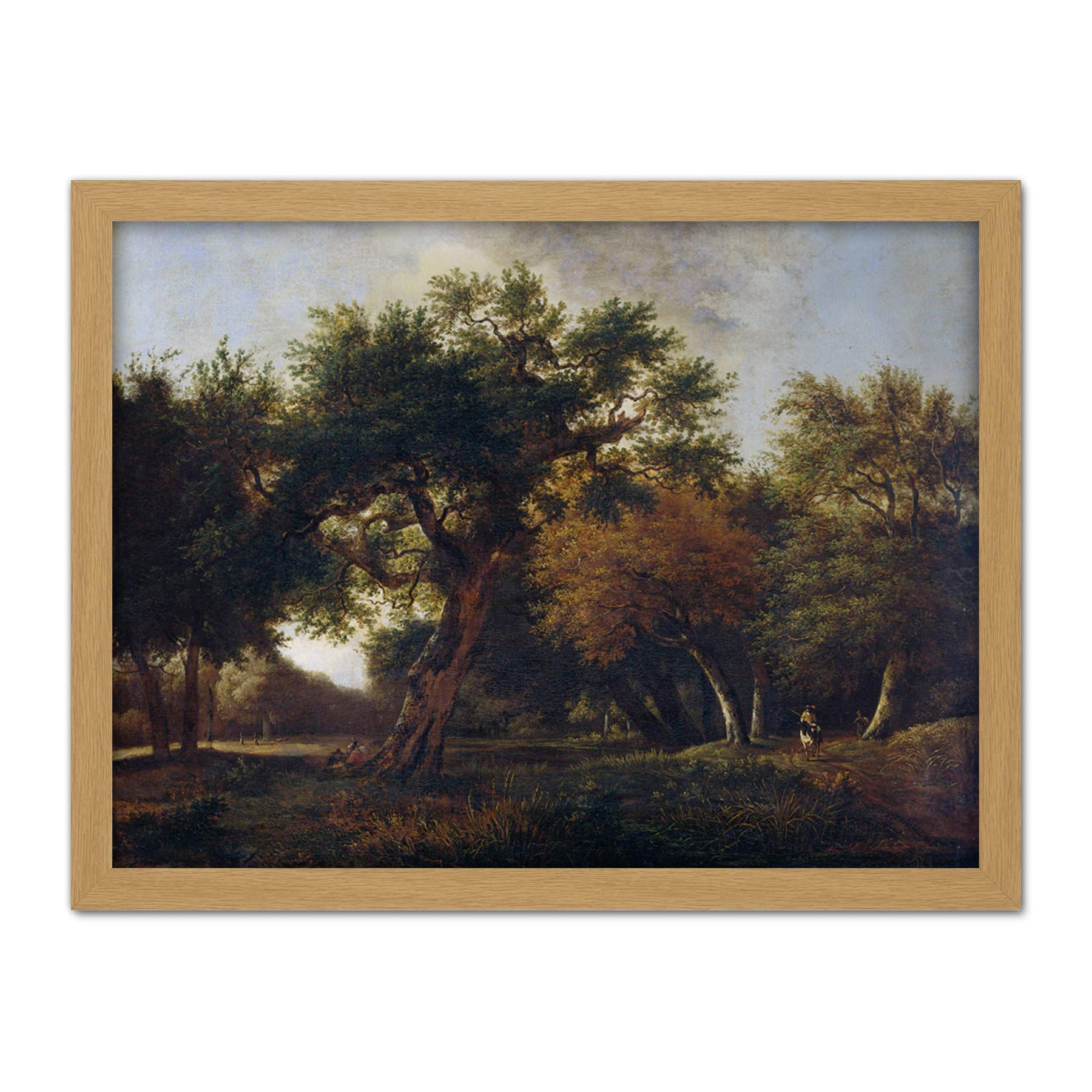 Artery8 Jan Van Kessel View In The Woods Painting Artwork Framed Wall Art Print 18X24 Inch