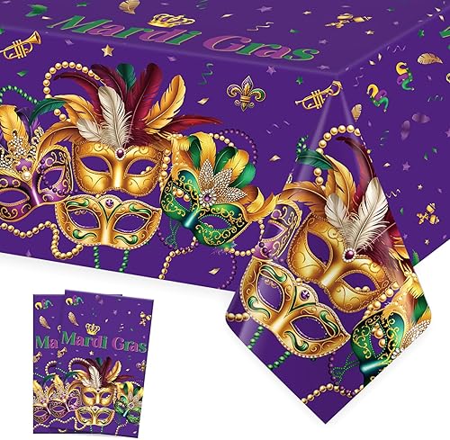 Miniatura 10 de Mantel hawaiano Luau con palmera tropical de selva, 2 piezas de 54 x 108 pulgadas, mantel rectangular de plástico desechable con hojas de Hawaii